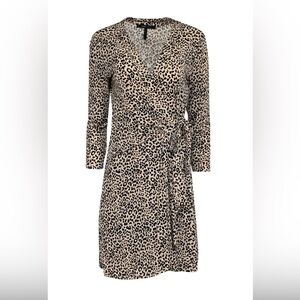 BCBGMaxAzria Leopard Print Wrap Dress